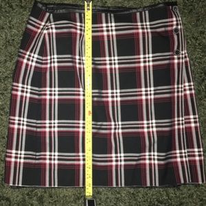 Plaid Black/Red/White Wrap Skirt Size 12